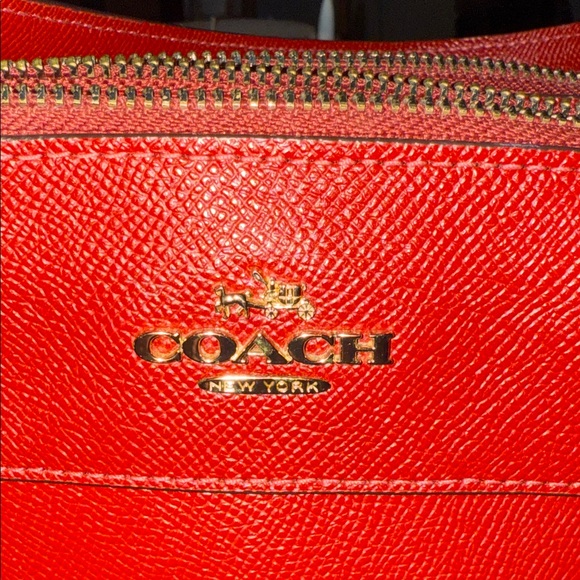 Coach Leather Satchel in Deep Wine Red with Gold Hardware - Picture 5 of 5